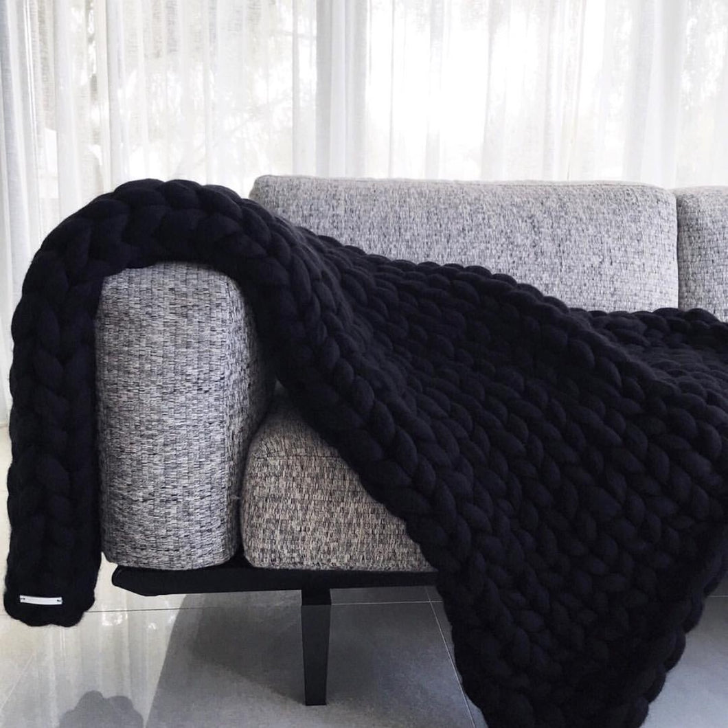 ON SALE - OVERSIZED KNITT WOOLLEN THROW usually $539.00 - N I C K E L  N  C O